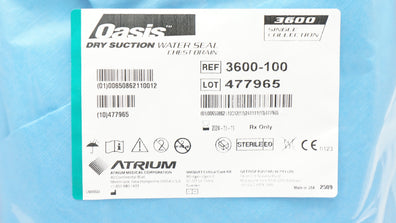 Atrium 3600-100 Oasis Dry Suction Water Seal Chest Drain